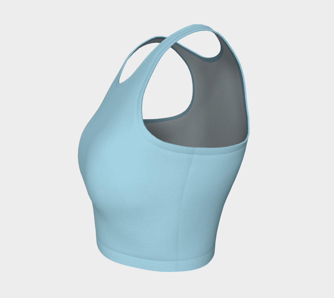 Solid Athletic Crop Top - Light Blue - SummerTies