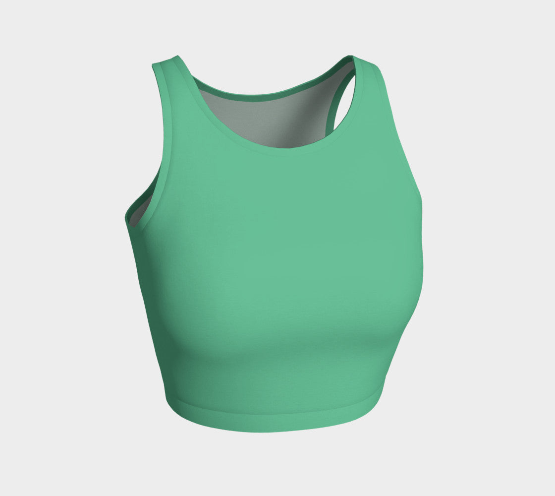 Solid Athletic Crop Top - Light Green - SummerTies