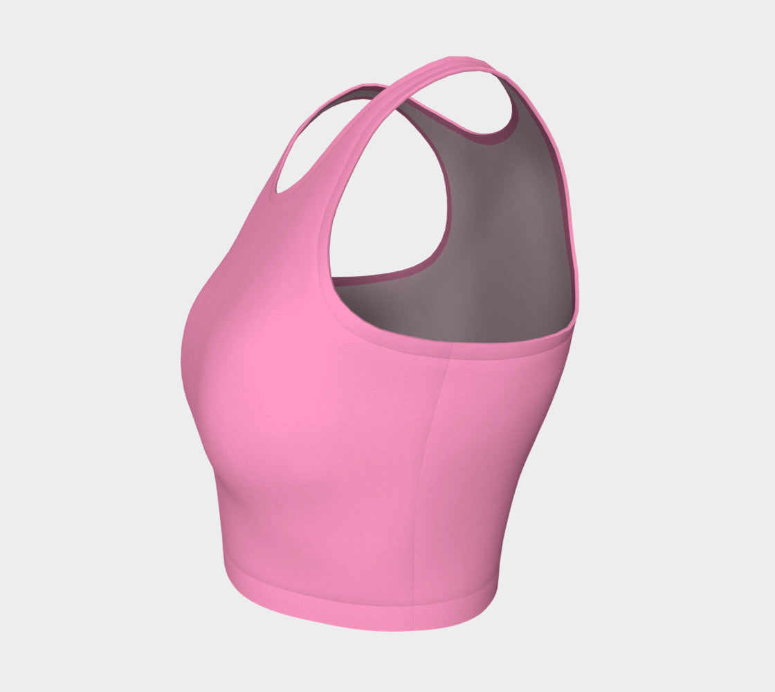 Solid Athletic Crop Top - Light Pink - SummerTies