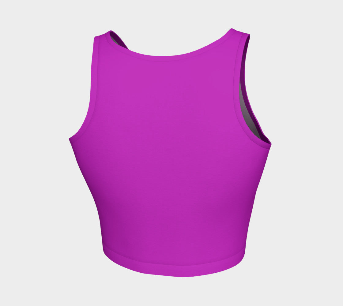 Solid Athletic Crop Top - Purple - SummerTies