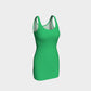 Solid Bodycon Dress - Green