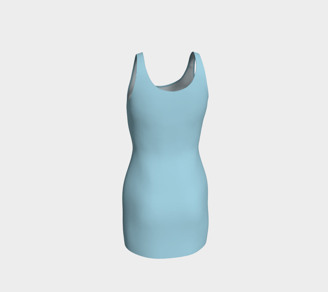 Solid Bodycon Dress - Light Blue