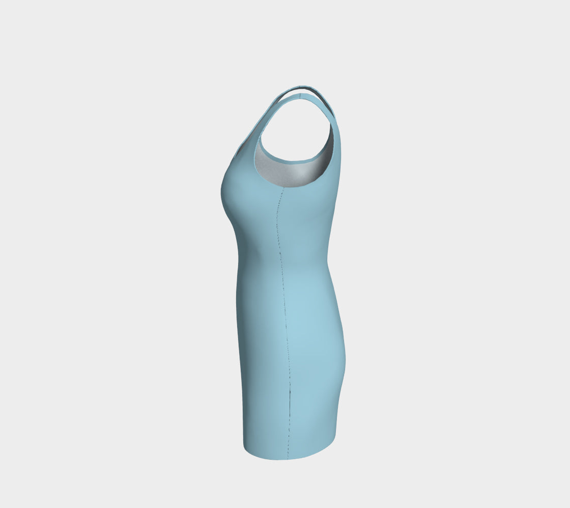 Solid Bodycon Dress - Light Blue