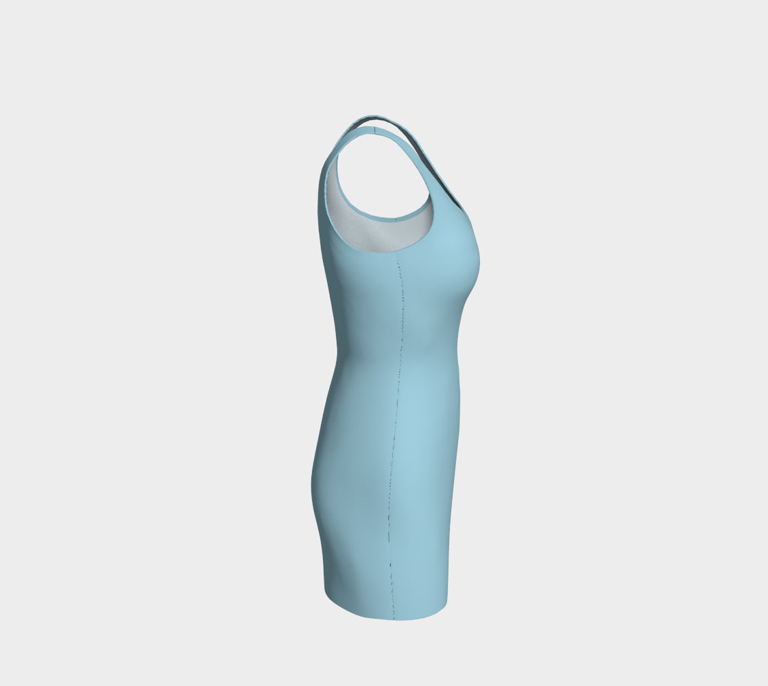 Solid Bodycon Dress - Light Blue