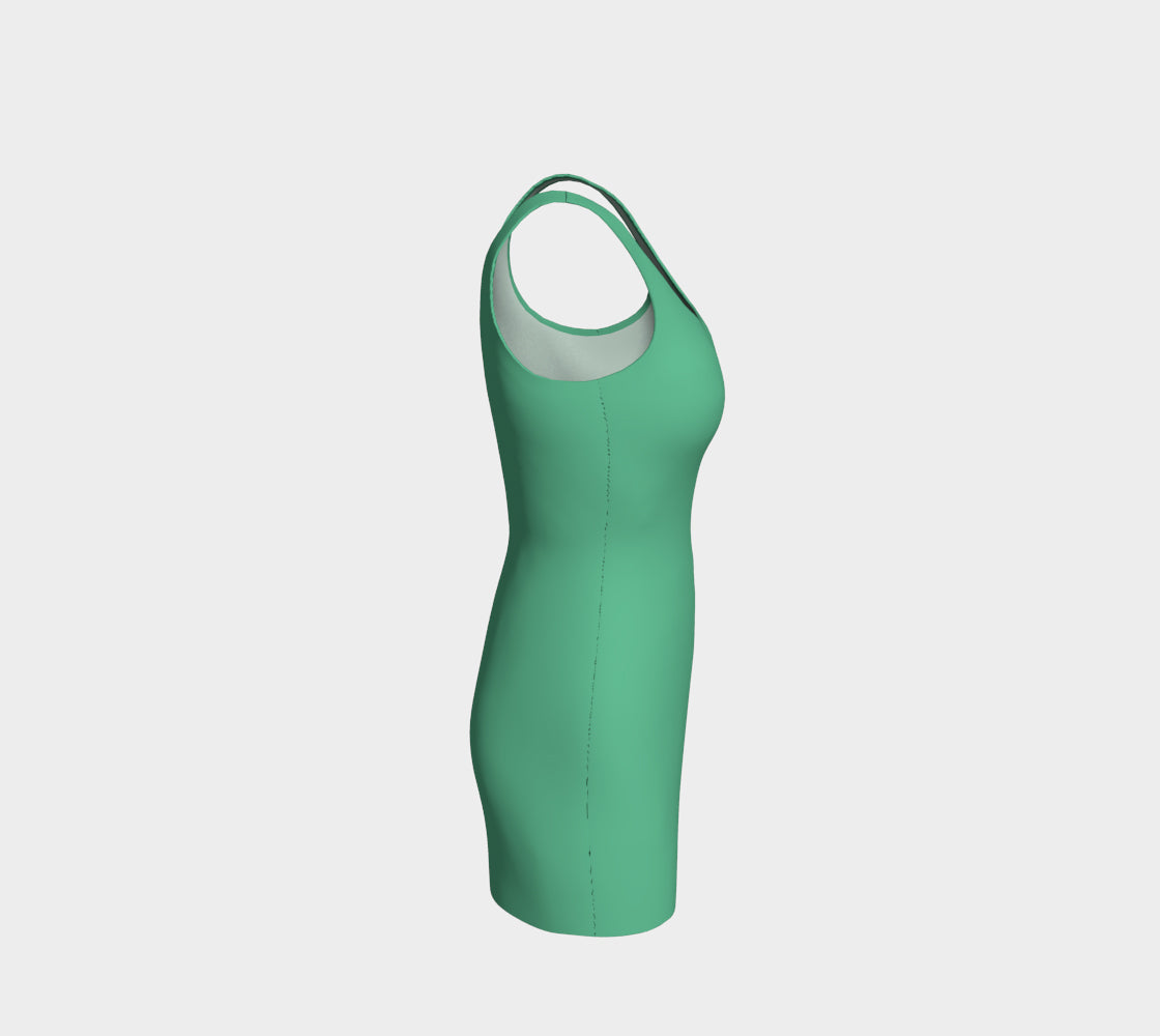 Solid Bodycon Dress - Light Green