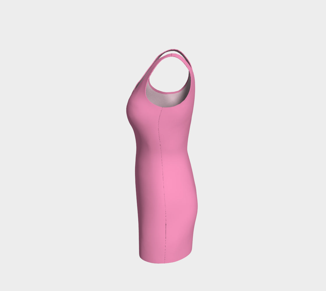 Solid Bodycon Dress - Light Pink