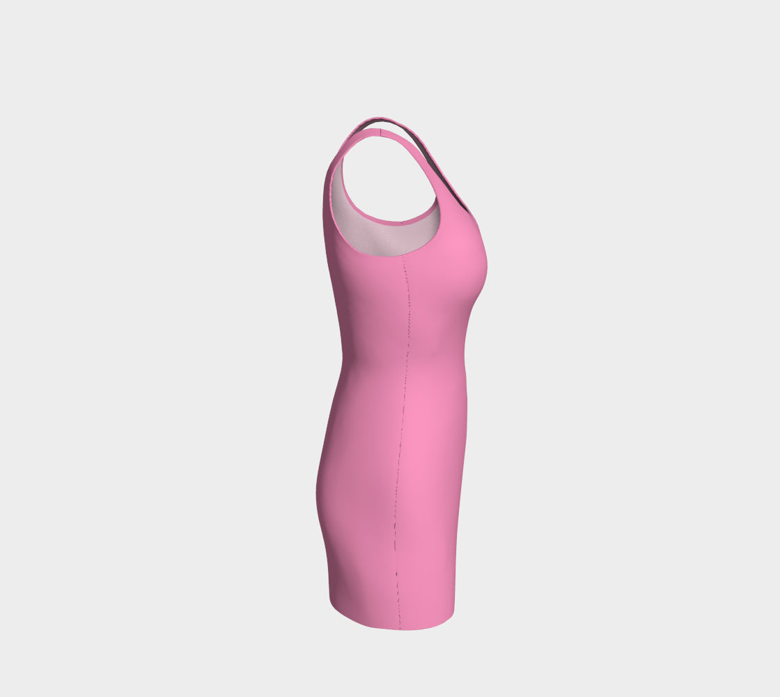 Solid Bodycon Dress - Light Pink