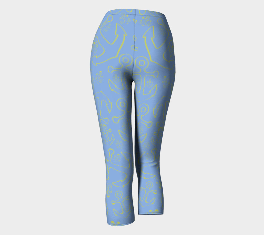 Anchor Dream Adult Capris - Light Blue - SummerTies