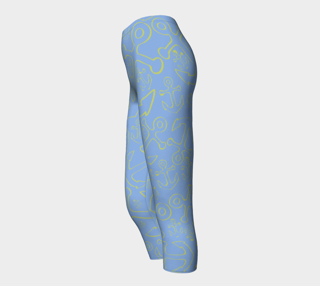 Anchor Dream Adult Capris - Light Blue - SummerTies