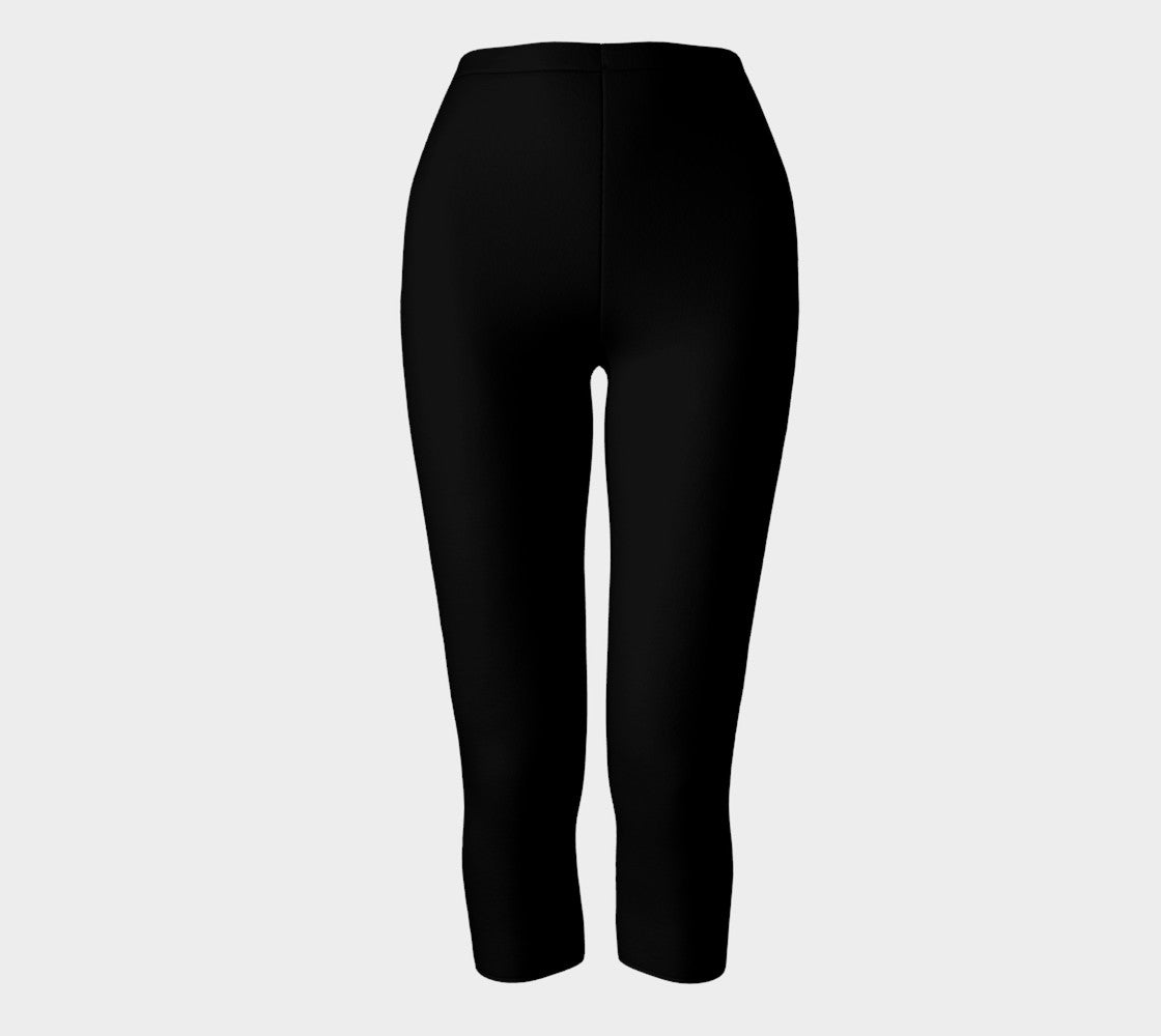 Solid Adult Capris - Black - SummerTies