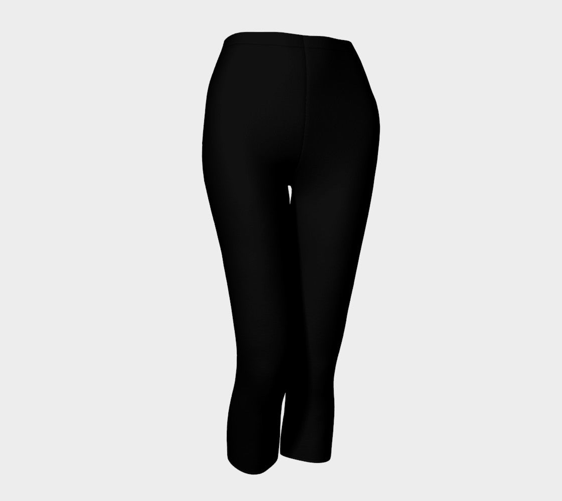 Solid Adult Capris - Black - SummerTies