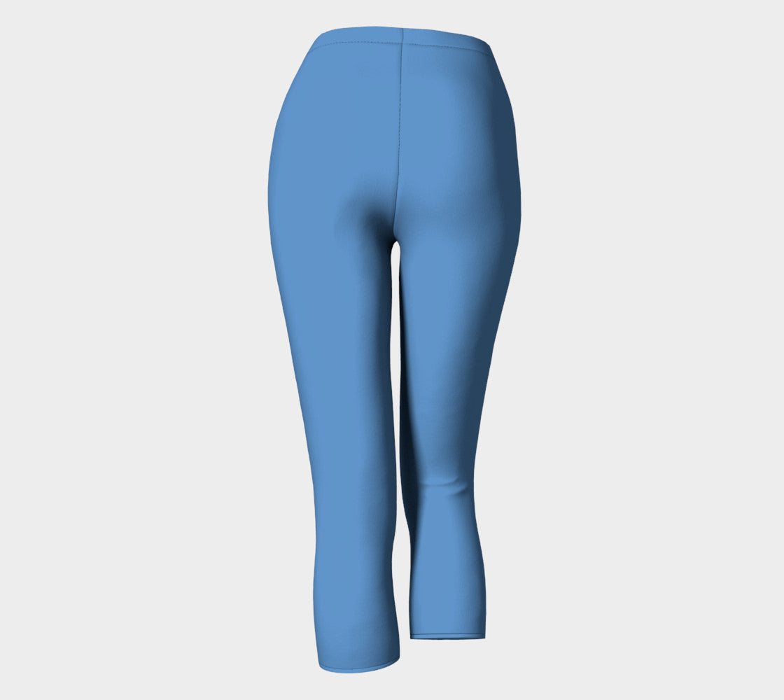 Solid Adult Capris - Blue - SummerTies