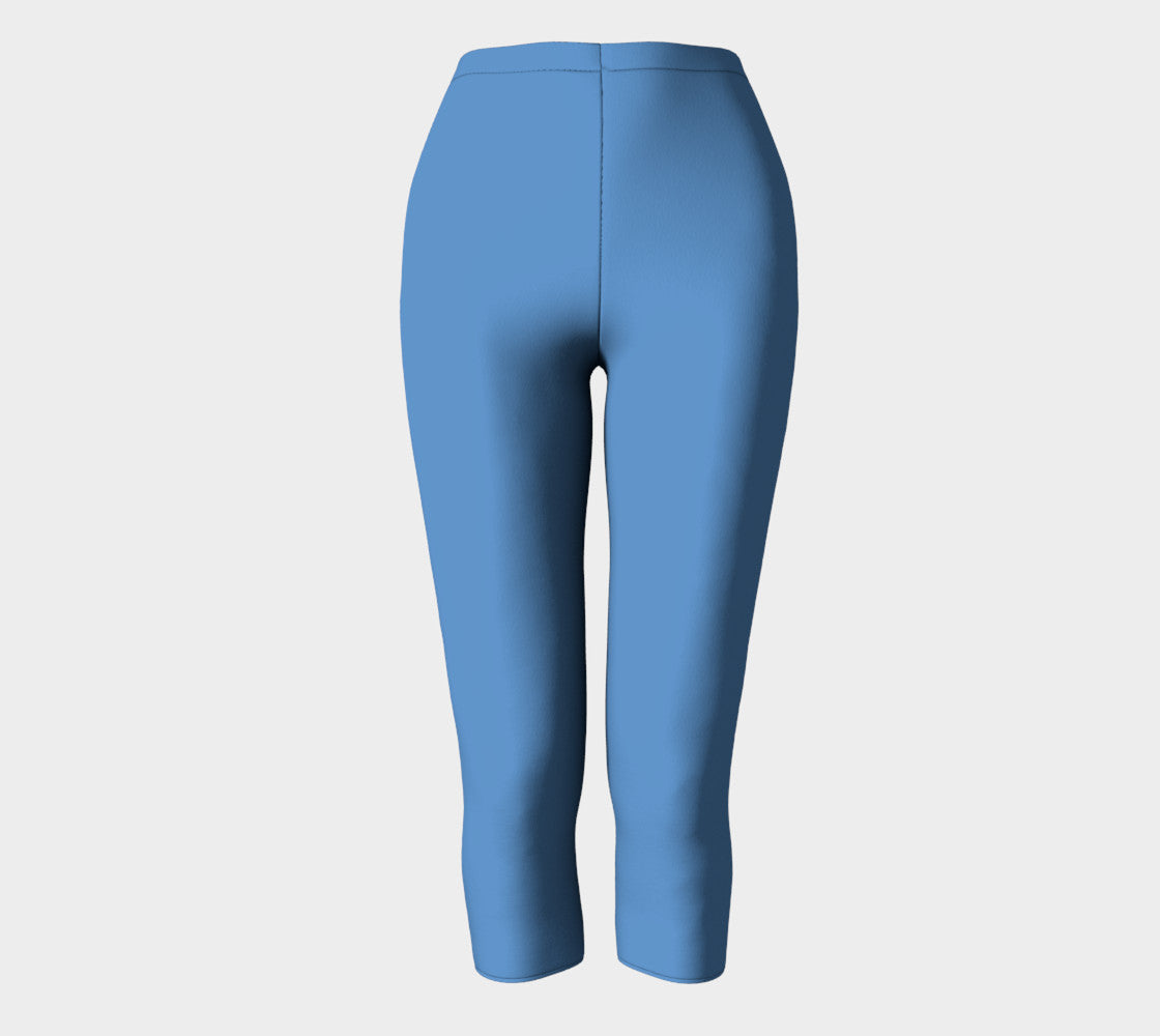 Solid Adult Capris - Blue - SummerTies