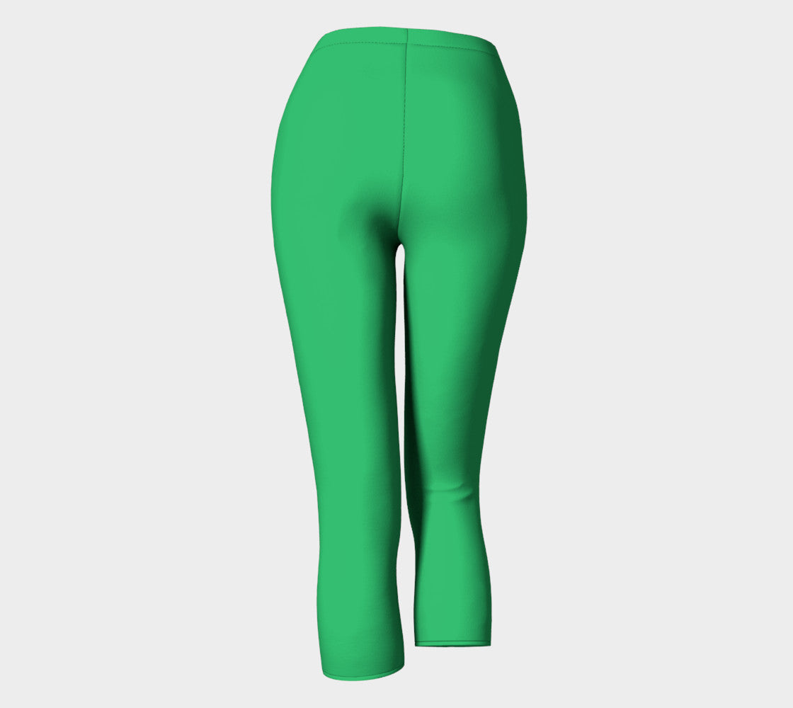 Solid Adult Capris - Green - SummerTies