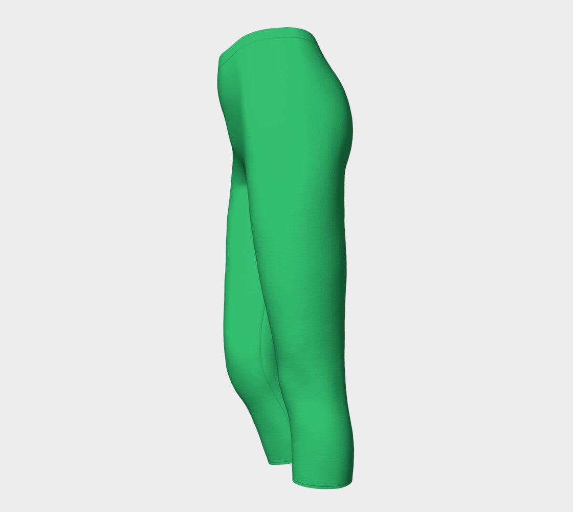 Solid Adult Capris - Green - SummerTies