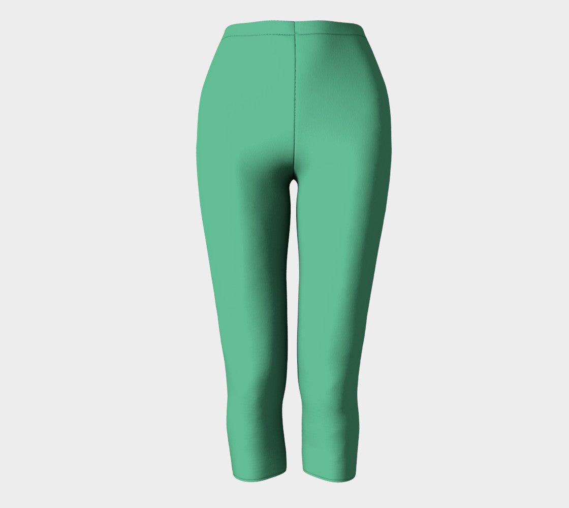 Solid Adult Capris - Light Green - SummerTies