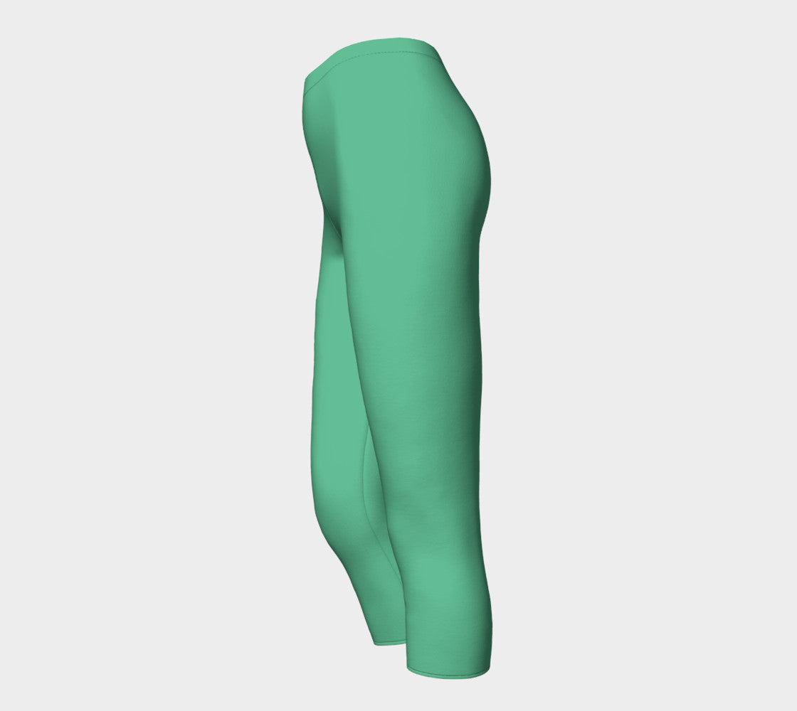 Solid Adult Capris - Light Green - SummerTies