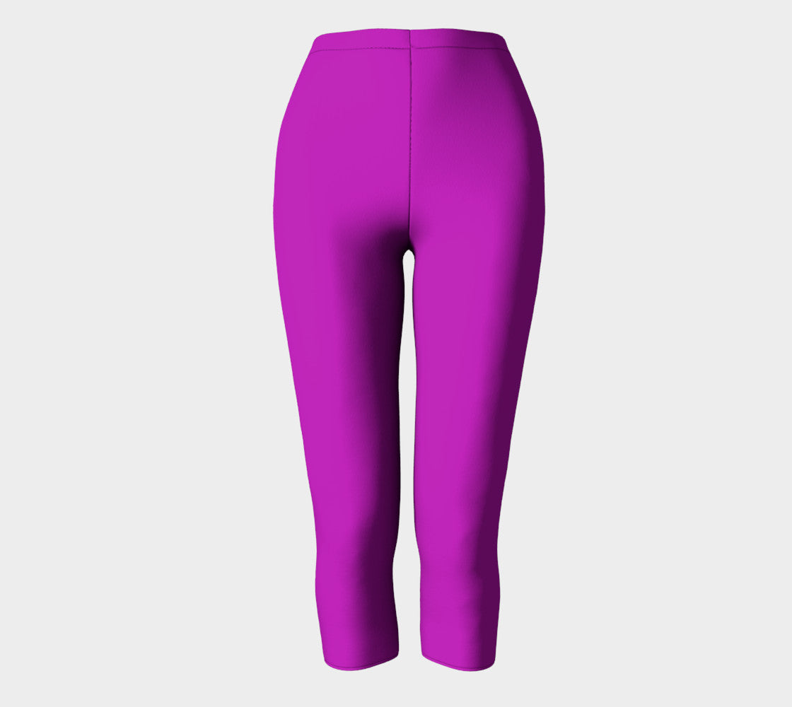 Solid Adult Capris - Purple - SummerTies