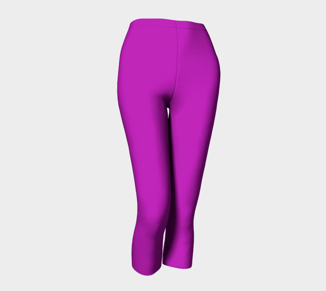 Solid Adult Capris - Purple - SummerTies