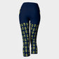 Anchor Legs and Hip Adult Capris - Yellow on Navy - SummerTies