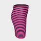 Striped Fitted Skirt - Navy on Pink - SummerTies