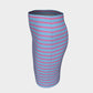 Striped Fitted Skirt - Pink on Light Blue - SummerTies