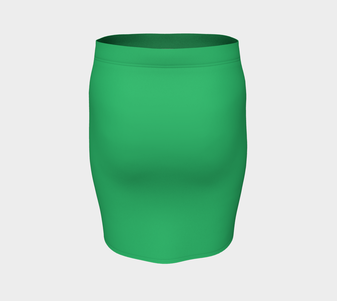 Solid Fitted Skirt - Green - SummerTies