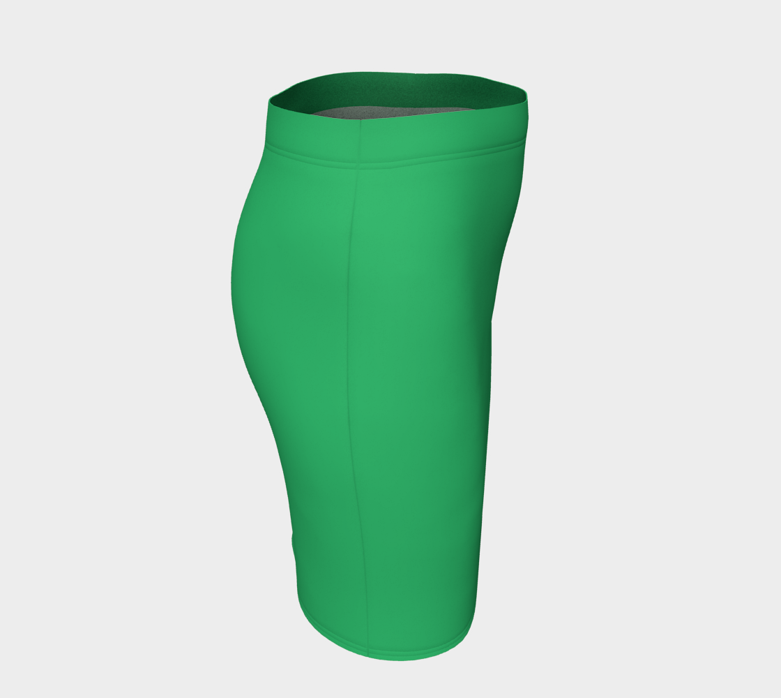 Solid Fitted Skirt - Green - SummerTies