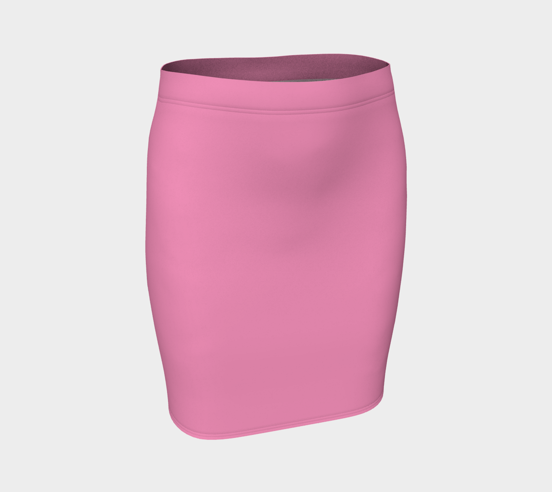 Solid Fitted Skirt - Light Pink - SummerTies