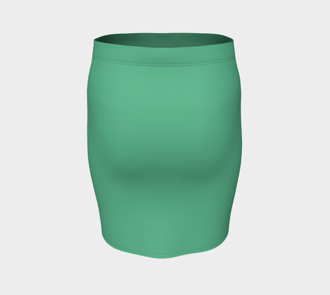 Solid Fitted Skirt - Light Green - SummerTies