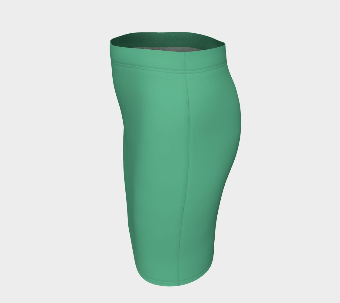 Solid Fitted Skirt - Light Green - SummerTies