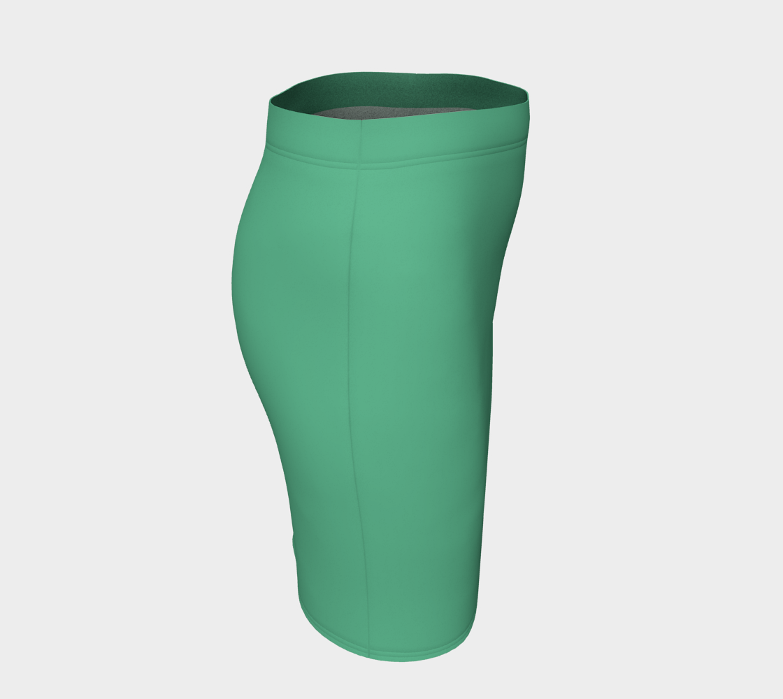 Solid Fitted Skirt - Light Green - SummerTies