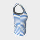 Striped Fitted Tank Top - Blue on White - SummerTies