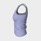 Striped Fitted Tank Top - Pink on Light Blue - SummerTies
