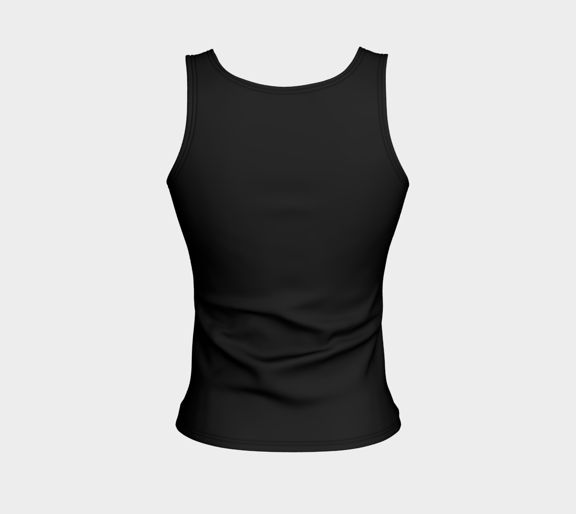 Solid Fitted Tank Top - Black - SummerTies