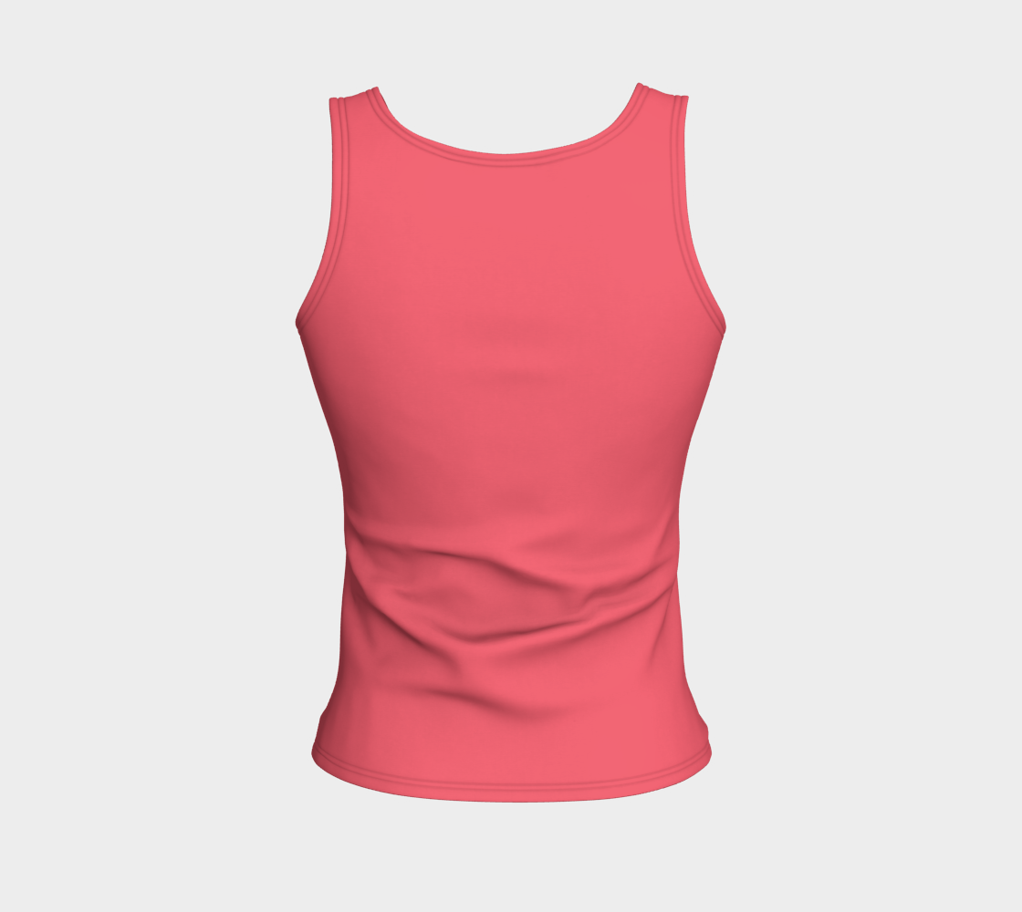 Solid Fitted Tank Top - Coral - SummerTies