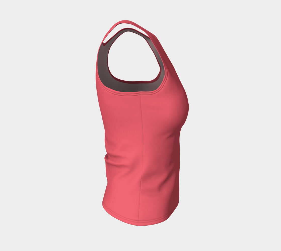 Solid Fitted Tank Top - Coral - SummerTies