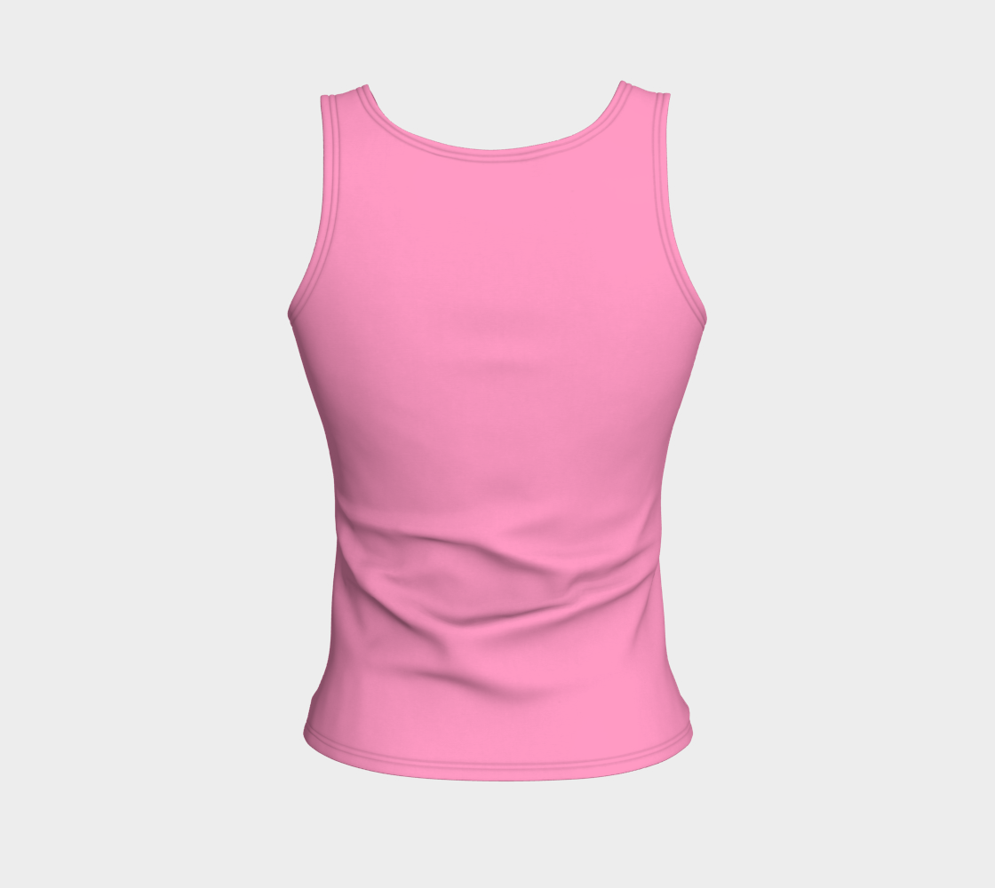 Solid Fitted Tank Top - Light Pink - SummerTies