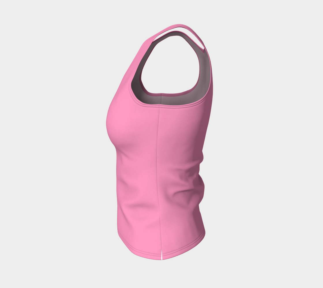 Solid Fitted Tank Top - Light Pink - SummerTies