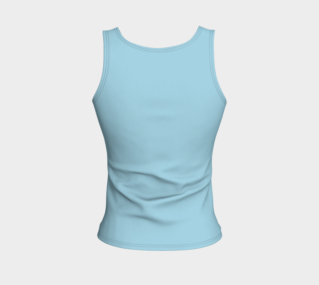 Solid Fitted Tank Top - Light Blue - SummerTies