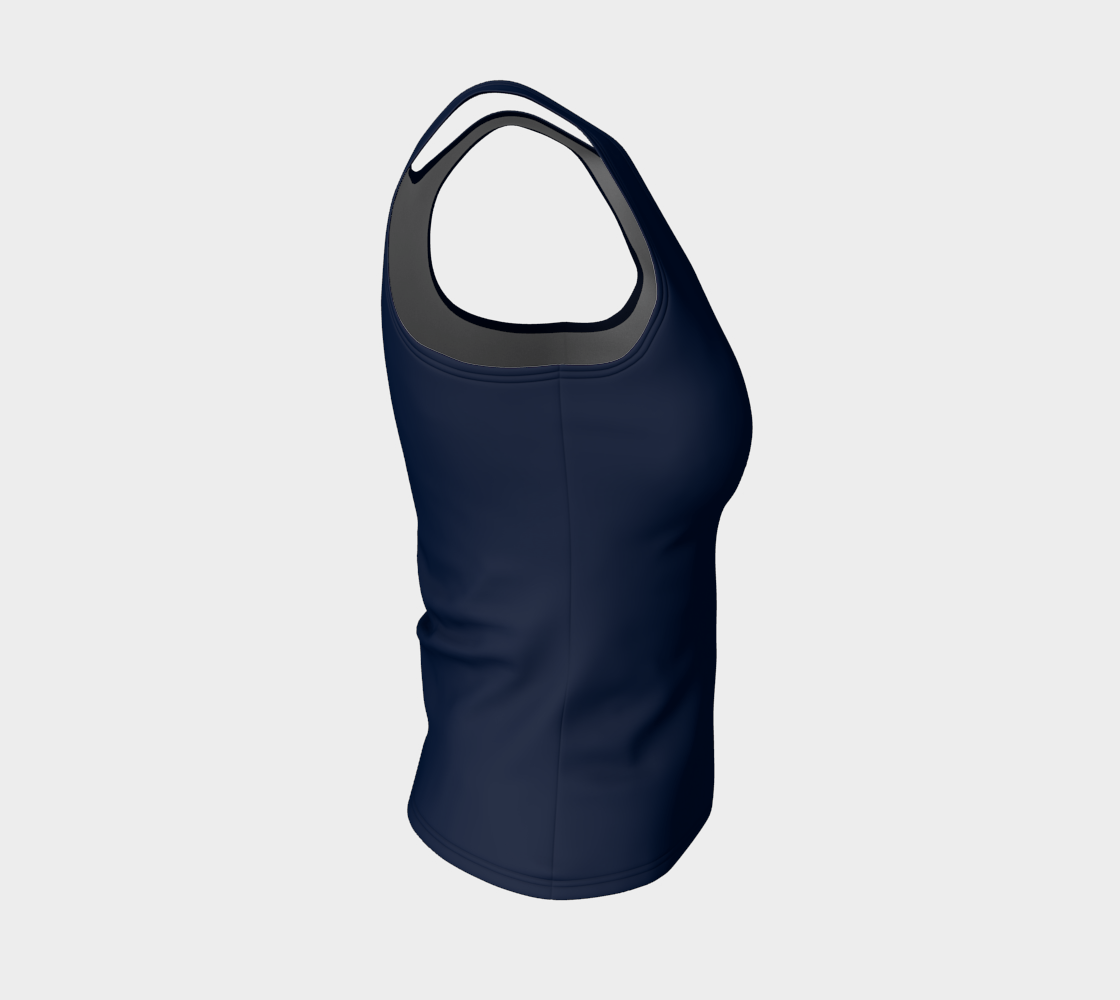 Solid Fitted Tank Top - Navy - SummerTies