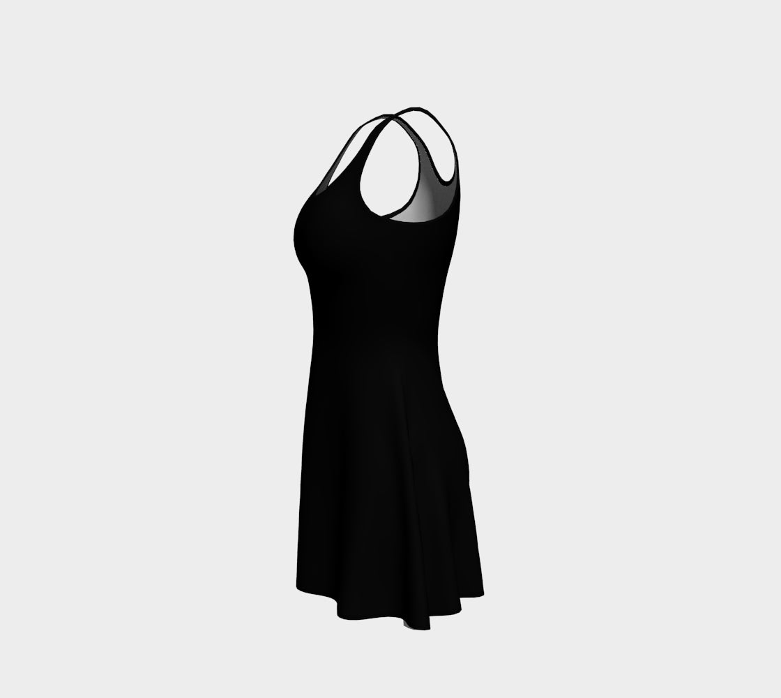 Solid Flare Dress - Black