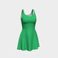 Solid Flare Dress - Green