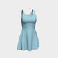Solid Flare Dress - Light Blue