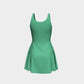 Solid Flare Dress - Light Green