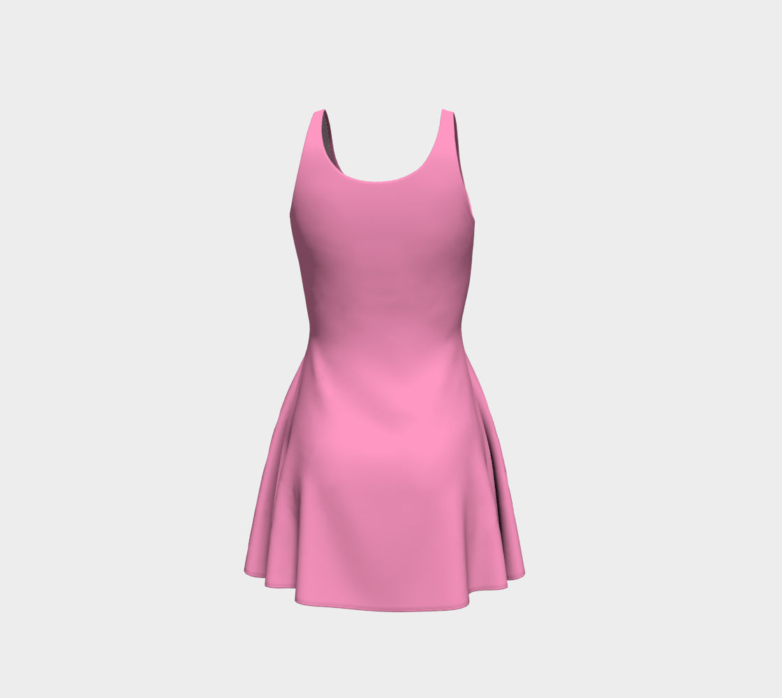 Solid Flare Dress - Light Pink