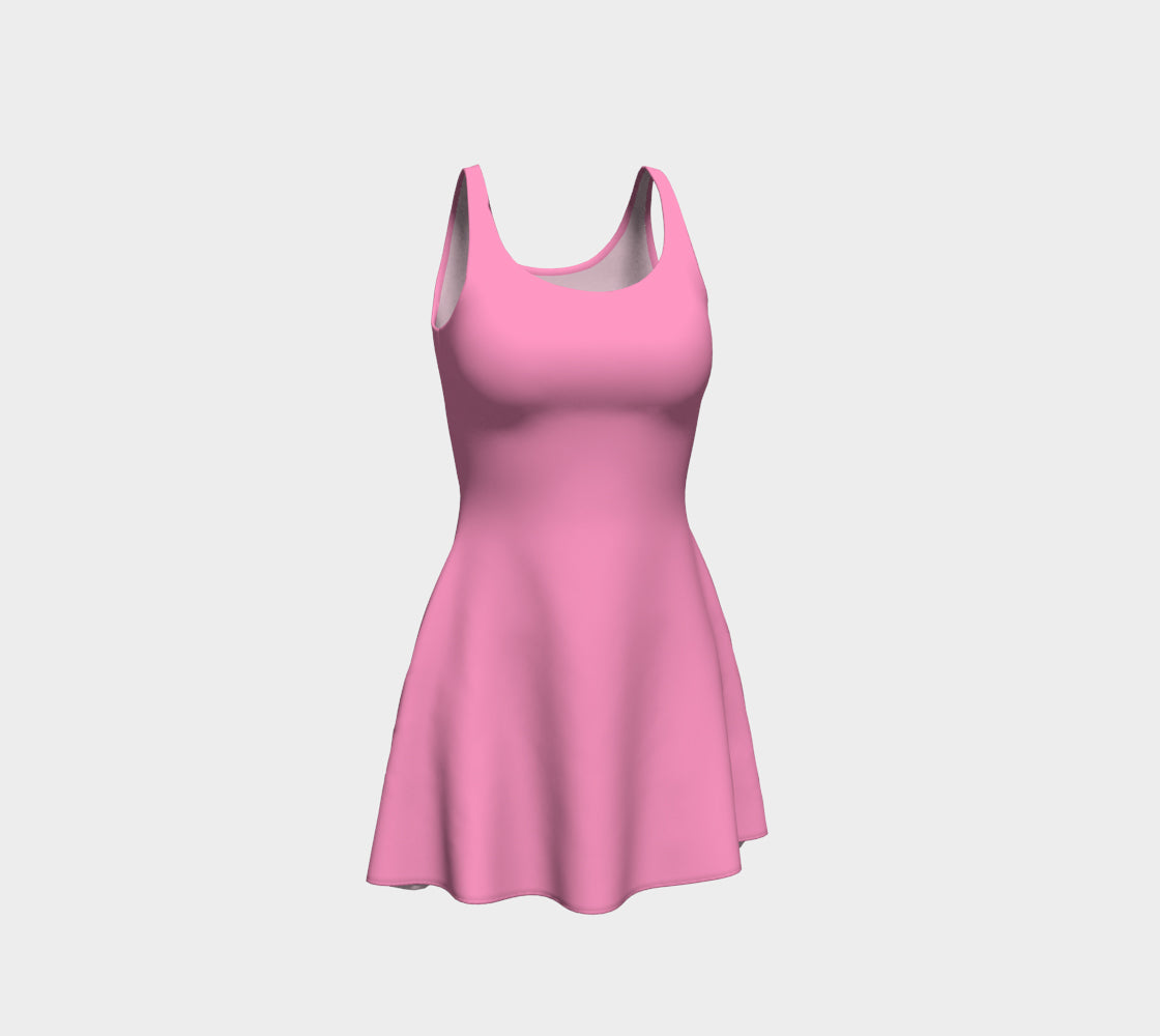 Solid Flare Dress - Light Pink