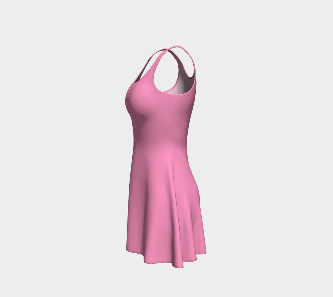 Solid Flare Dress - Light Pink