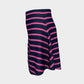 Striped Flare Skirt - Pink on Navy - SummerTies