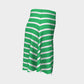 Striped Flare Skirt - White on Green - SummerTies